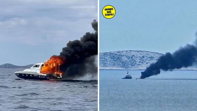 VIDEO Požar progutao brod kod Murtera: 'Krenuo je na Kornate. U nekoliko minuta je potonuo'