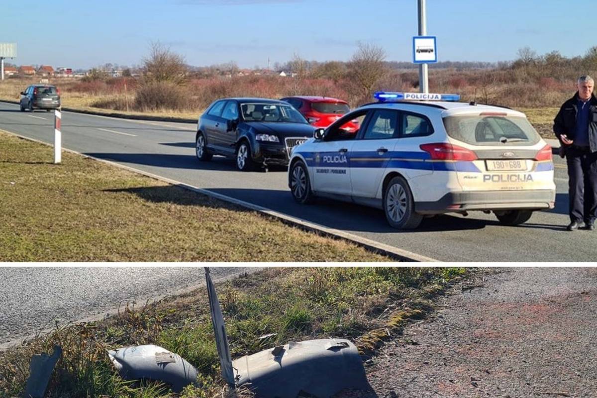 Detalji nesreće kod V. Gorice: Vozačica (77) udarila u znak pa u krivom smjeru vozila 1,2 km!