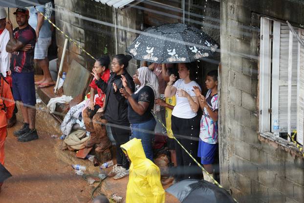 Aftermath of heavy rains in southeastern Brazil