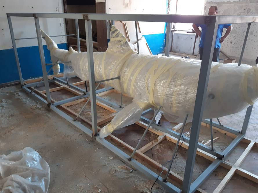 VIDEO Velika bijela psina od 4,5 metara putuje kroz Zagreb!