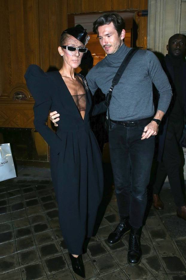 Celine Dion and Pepe Munoz out in Paris