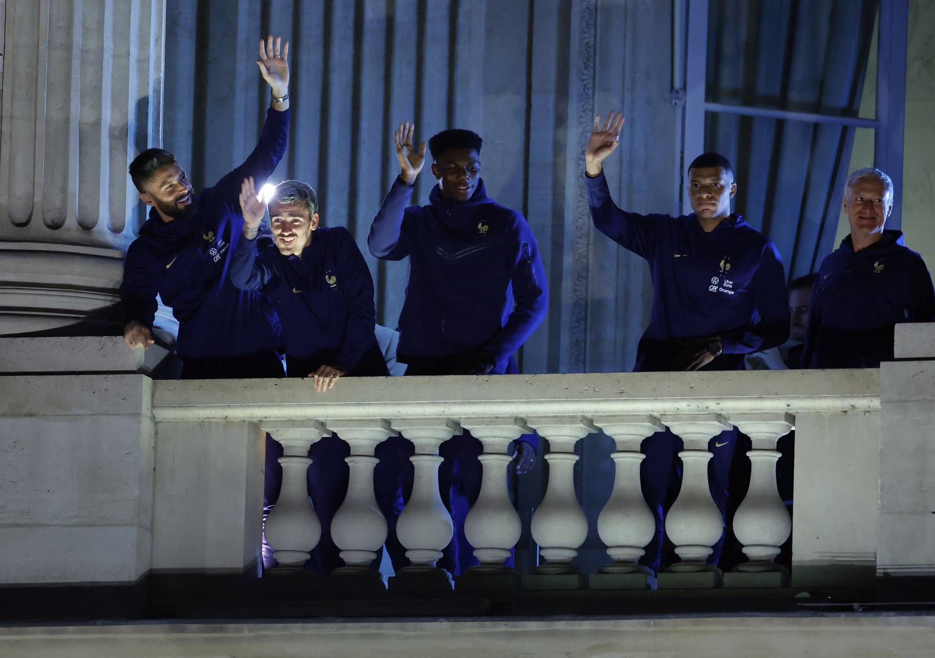 France team at Hotel Crillon after losing in the World Cup Final against Argentina