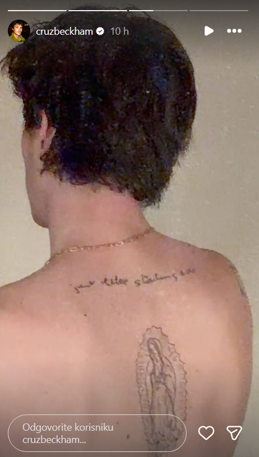 Cruz Beckham napravio je novu tetovažu usred obiteljske drame