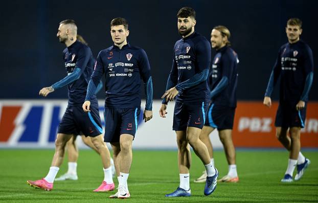 Zagreb: Trening nogometne reprezentacije prije utakmice protiv Latvije