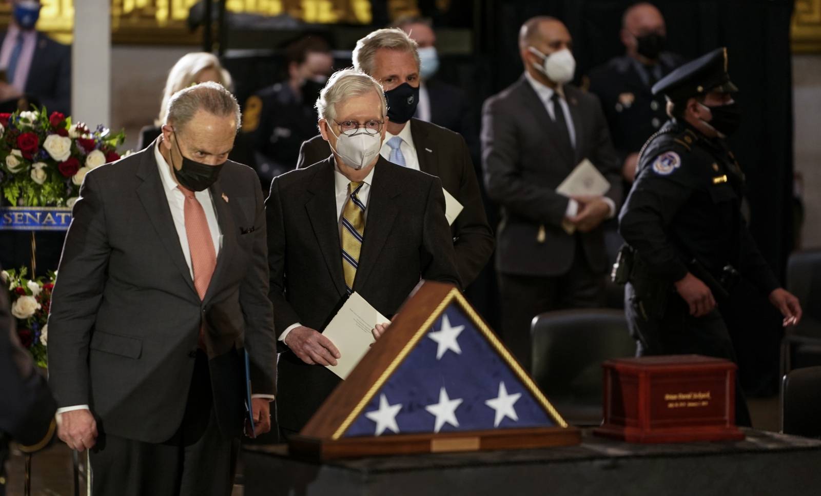 Police Officer Sicknick lies in honor in U.S. Capitol Rotunda