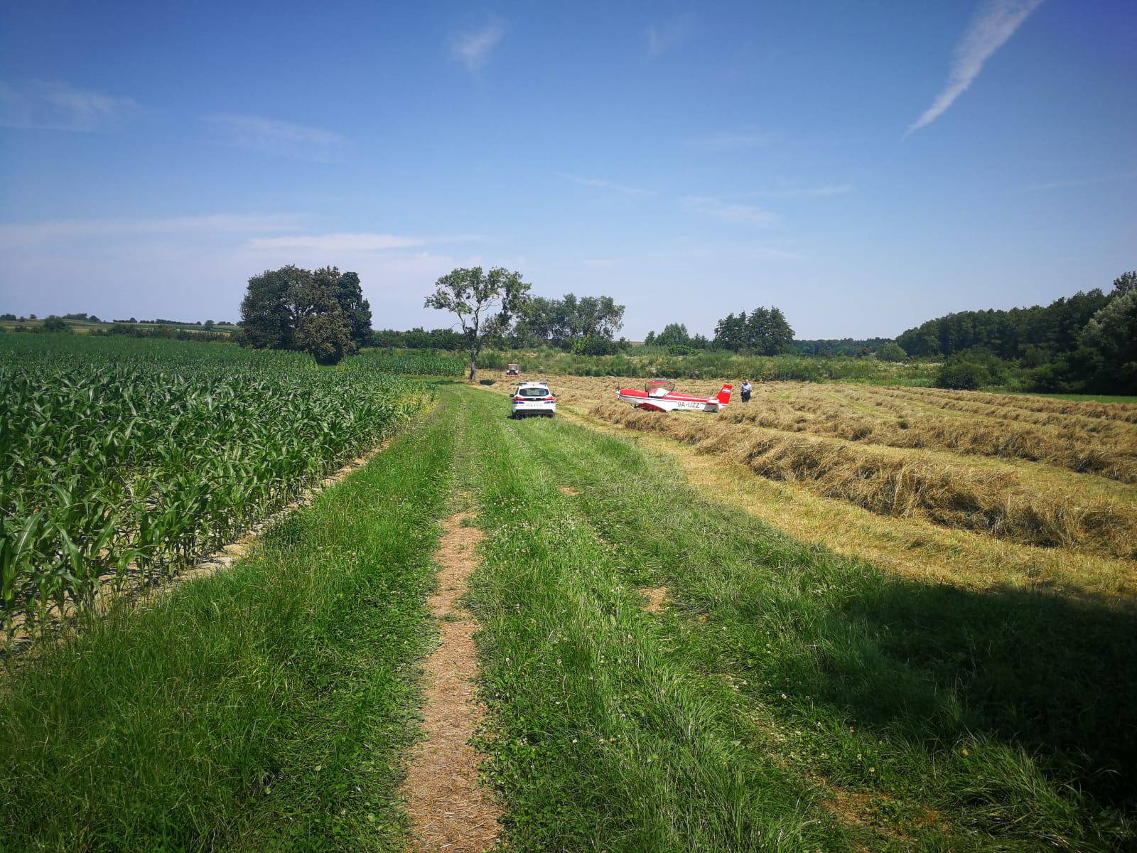 Sletio u kuruzu kraj Bjelovara: 'Rekao je da je motor otkazao'