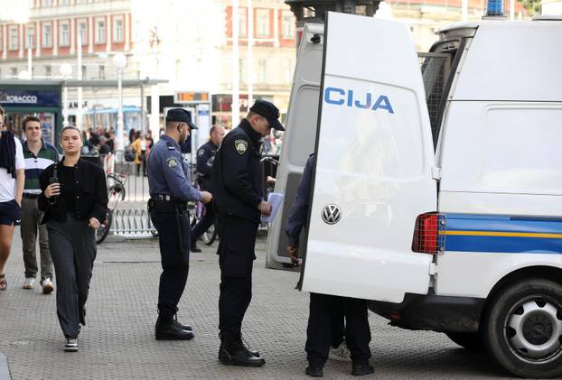 Zagreb:  Jako policijsko osiguranje u centru grada uoči večerašnje utakmice Dinamo - Viktoria Plzen
