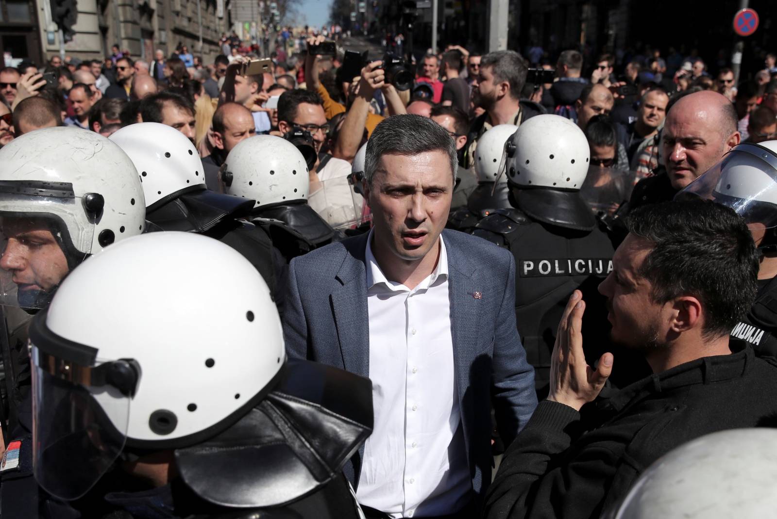 Protest against Serbian President Vucic in Belgrade