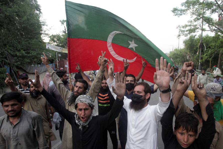 Supporters of Pakistan's former PM Khan celebrate in Lahore
