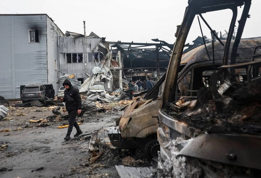 Aftermath of a Russian drone attack in Odesa