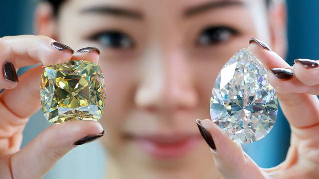 Preview of 'Red Cross' and 'The Rock' diamonds at ChristieÕs in Geneva