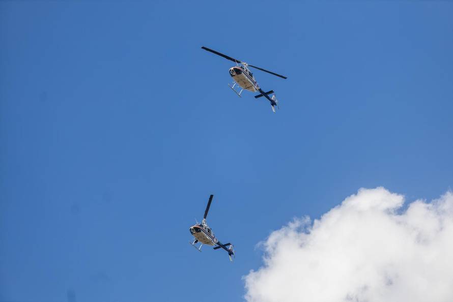 Zagreb: Generalna proba svečanog vojnog mimohoda - zračne snage 