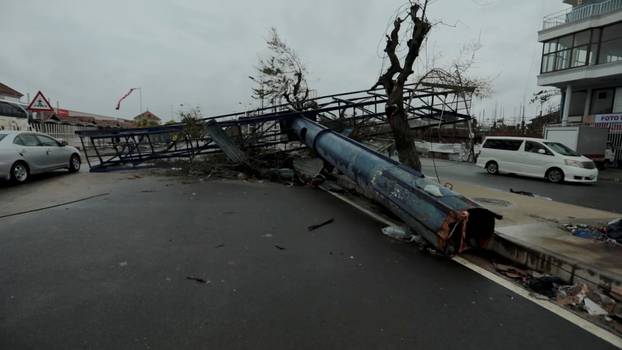 A general view shows destruction after Cyclone Idai in Beira