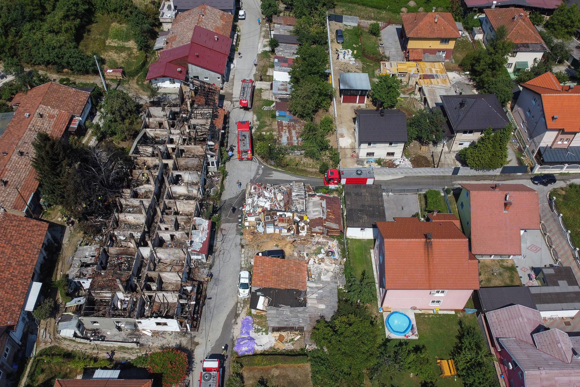 Sarajevo: Pogled iz zraka na stambeni kompleks kojeg je uništio požar