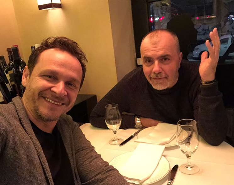 Opet zajedno: Enis Bešlagić i Nikola Kojo uživali su na večeri