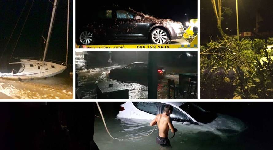 Vjetar nasukao brodove, čupao drveće, nestajalo je i struje...