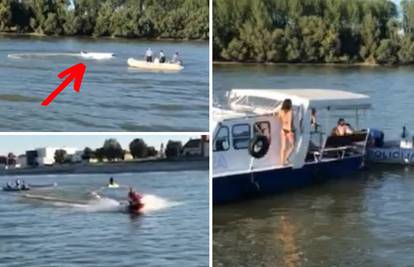 Dramatični video: Otac i sin su pali u Dunav, brod van kontrole