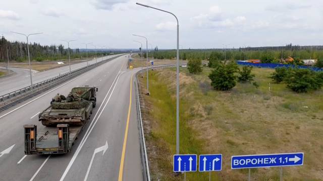 Wagner military column passes Russian city of Voronezh