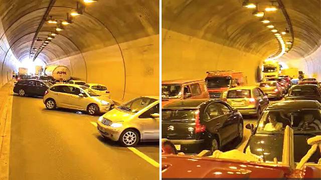 Nevjerojatna snimka: Nesreća na autocesti A7 kod Rijeke, ljudi se okreću autima u tunelu!