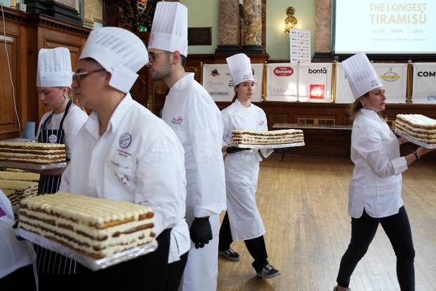 Guinness World Record for the longest tiramisu, in London