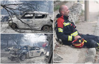 Tužne fotografije: U požaru su izgorjeli auti, hrabri vatrogasci padaju s nogu od umora...