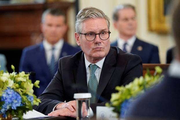 U.S. President Trump meets with Ukrainian President Zelenskiy and European leaders, in Washington, D.C.