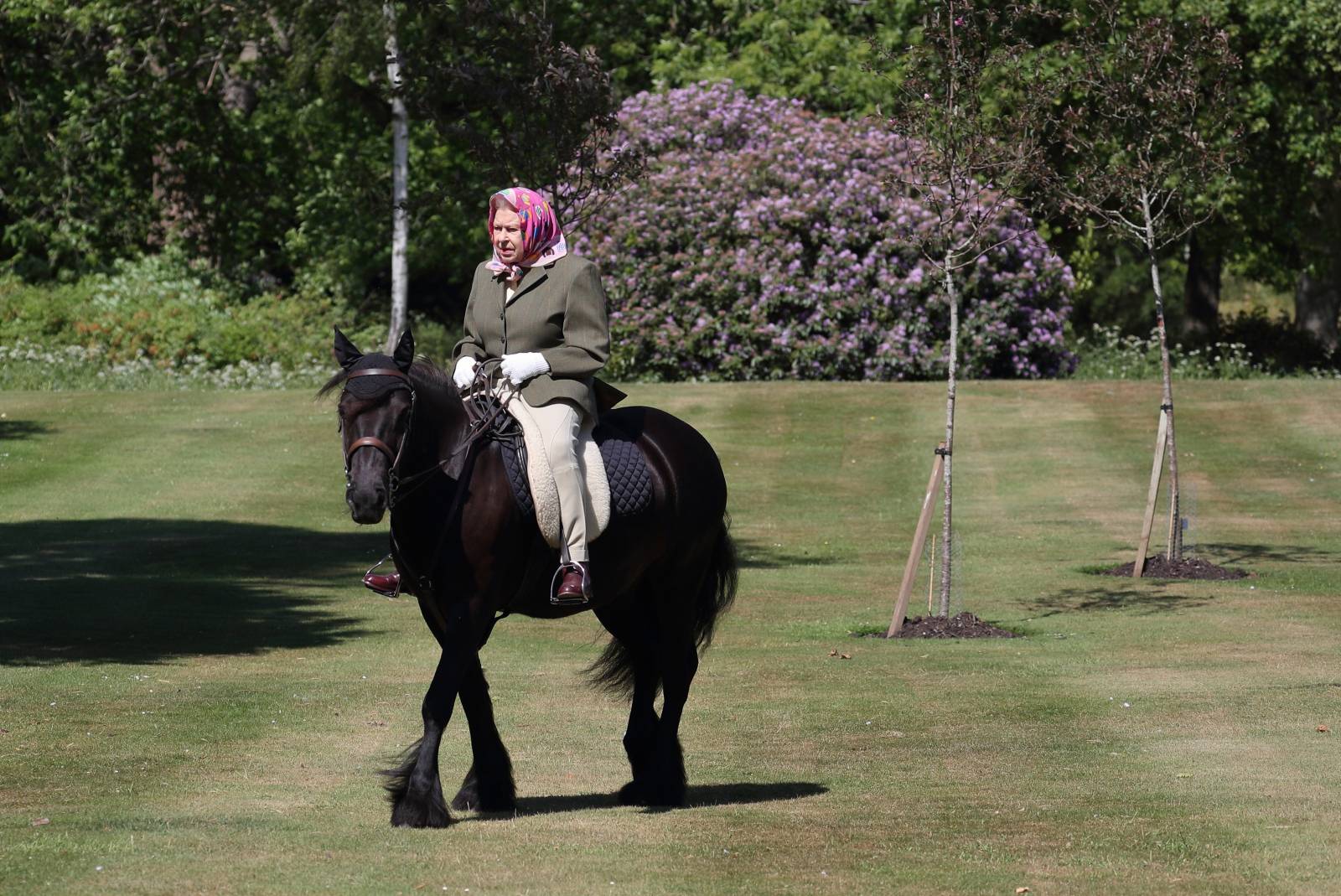 Queen Elizabeth II riding