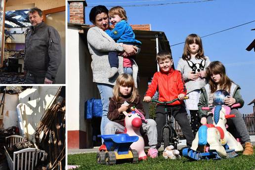 Ostali bez svega u požaru, prvi susjed im dao kuću, ali nemaju krevete i odjeću za mališane