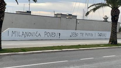 U Splitu osvanuli uvredljivi grafiti protiv Puljka, Ivoševića i predsjednika Zorana Milanovića