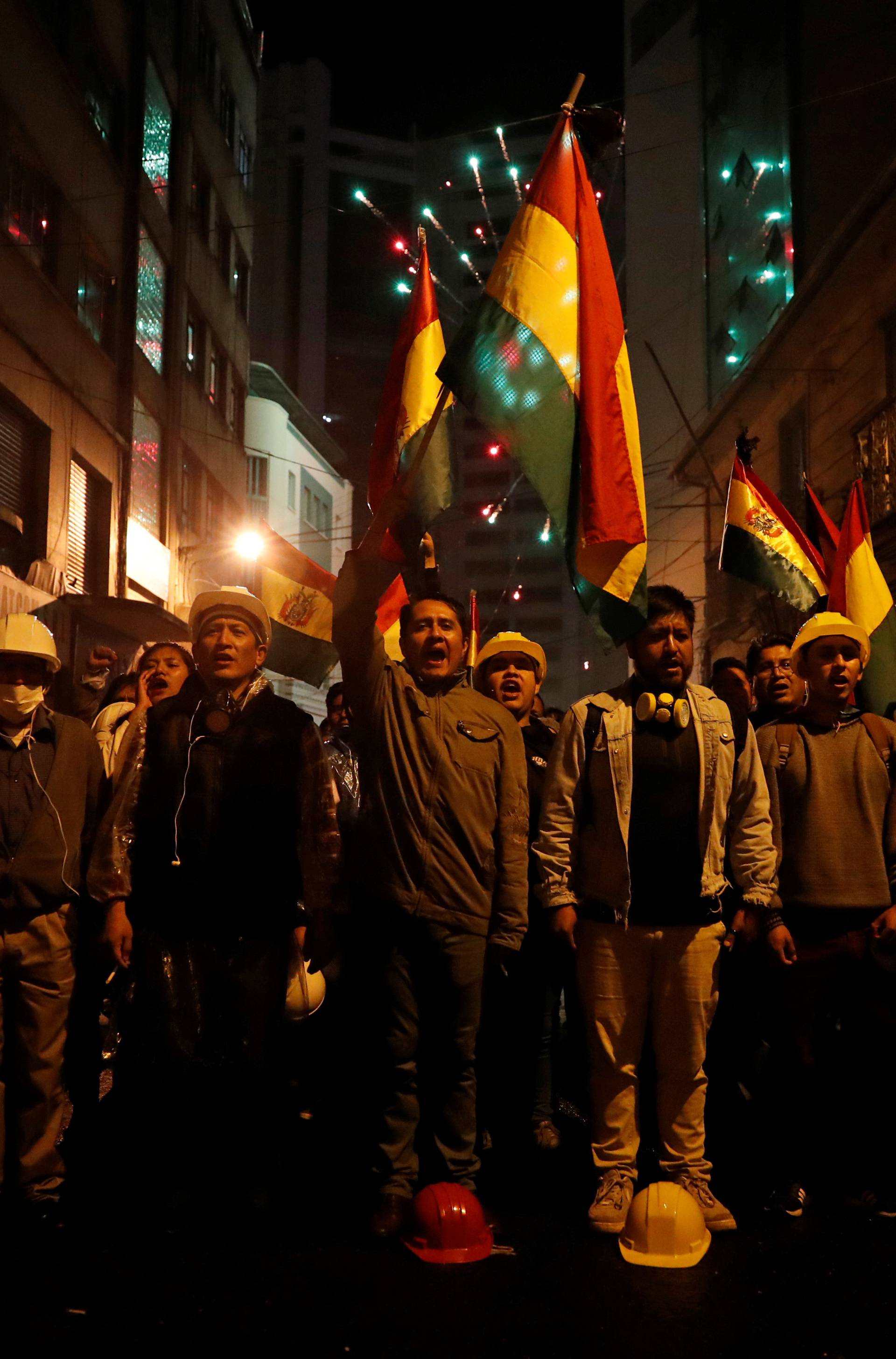 Protest against Bolivia's President Evo Morales in La Paz