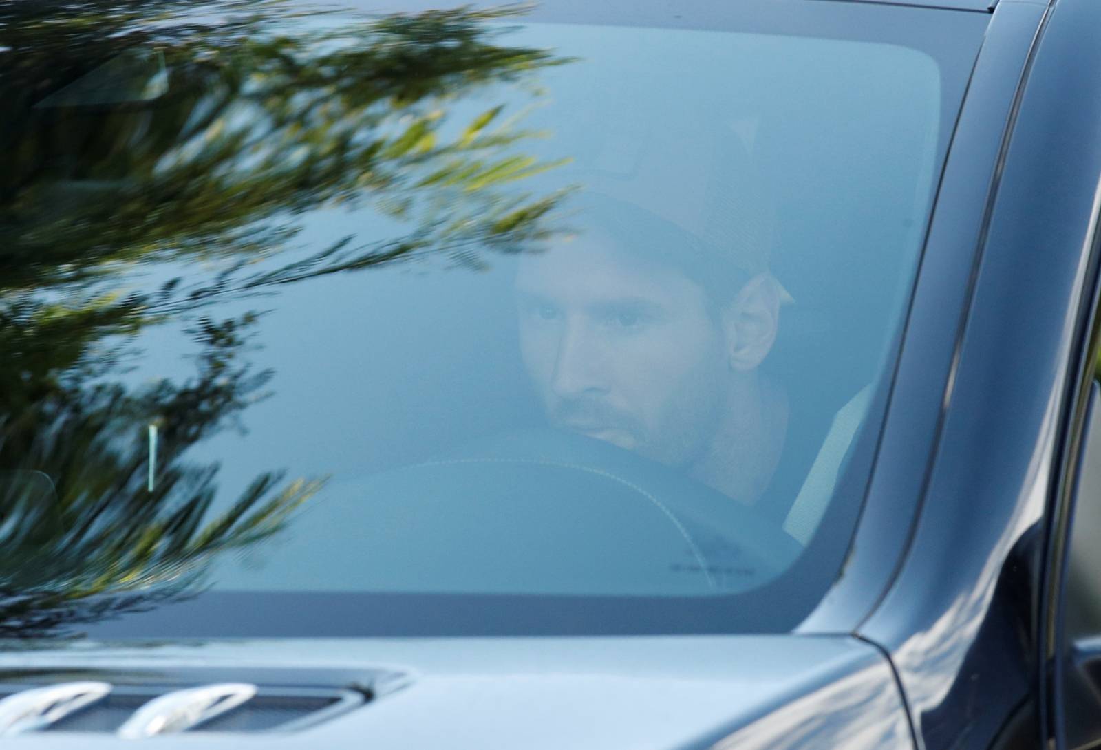 FC Barcelona players arrive for Training