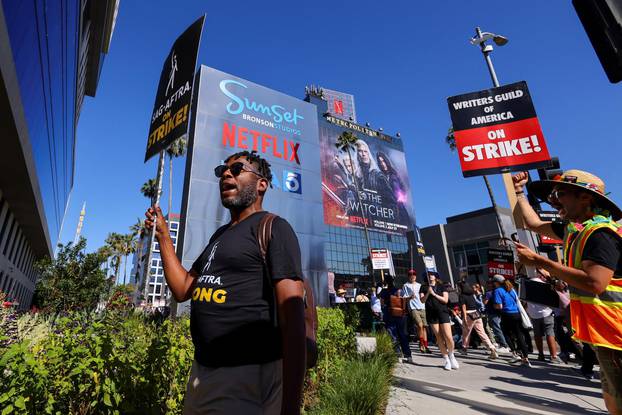 Hollywood actors strike in Los Angeles