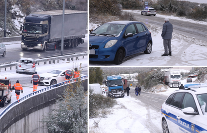 Mećava zabijelila zaleđe Splita, na autocestama brojne nesreće: 'Rijetko tko ima zimske gume...'