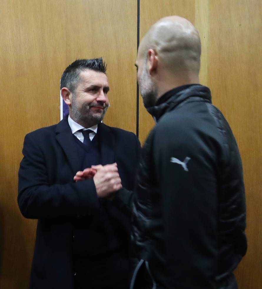 Zagreb: Susret trenera Bjelice i Guardiole nakon utakmice