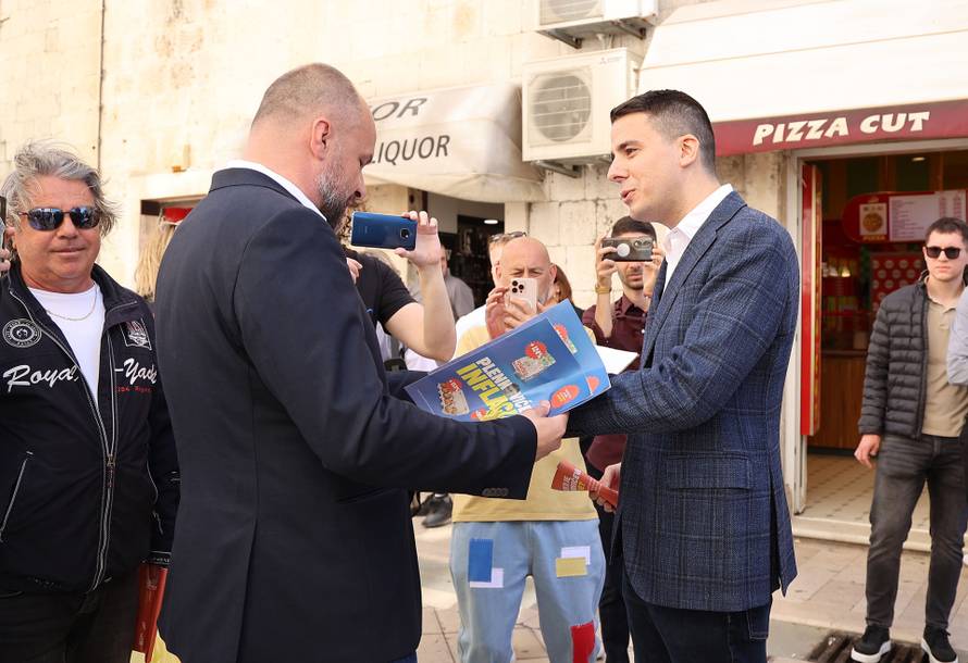 Split: Konferencija za medije povodom zajedničke kampanje SDP-a i Možemo! "Plenkovićeva inflacija"