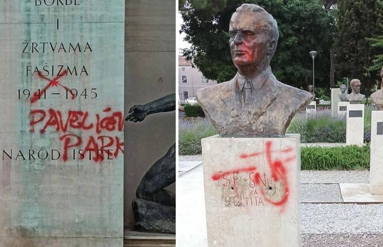 U Puli crtali ustaške simbole po Titovu spomeniku: 'Sramota! Mi se ovdje dičimo antifašizmom'