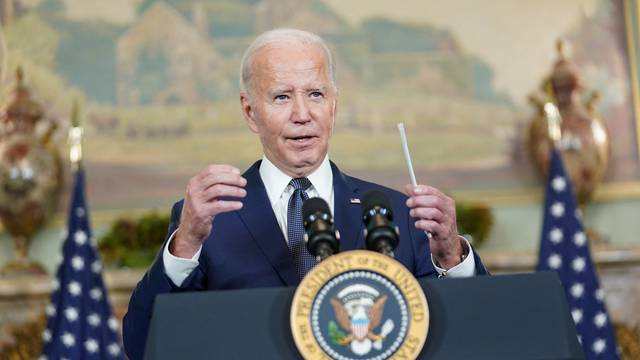 U.S. President Joe Biden holds a press conference about his meeting with Chinese President Xi Jinping before the start of the APEC summit in Woodside