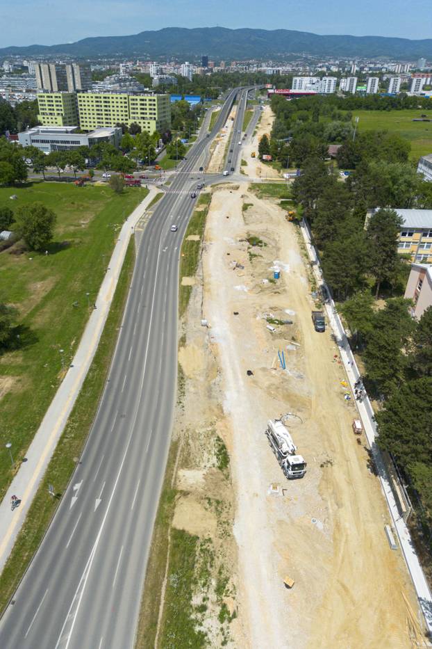 Zagreb: Radovi u Sarajevskoj snimljeni iz zraka