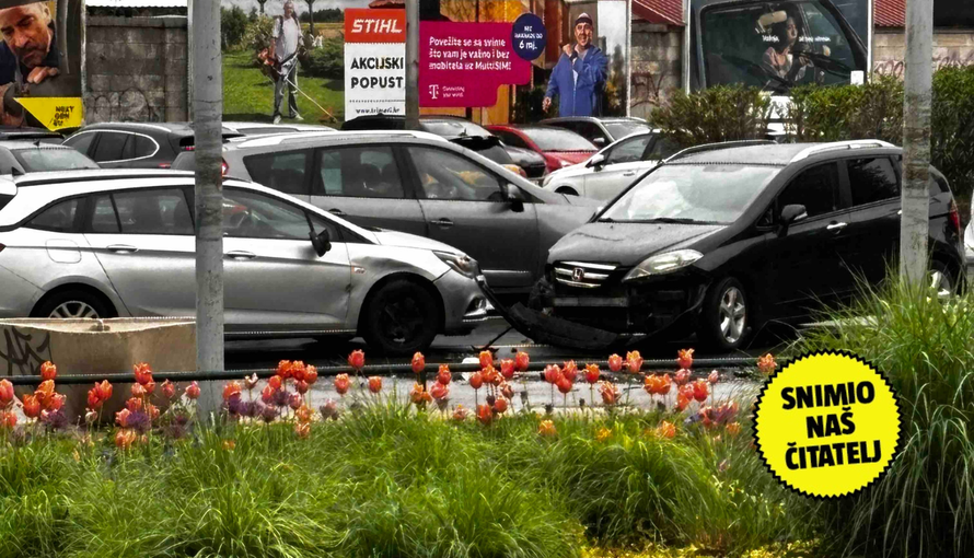 FOTO Sudar u Rijeci: 'Automobil je proklizao i zabio se u drugo vozilo. Čuo se glasan udarac...'