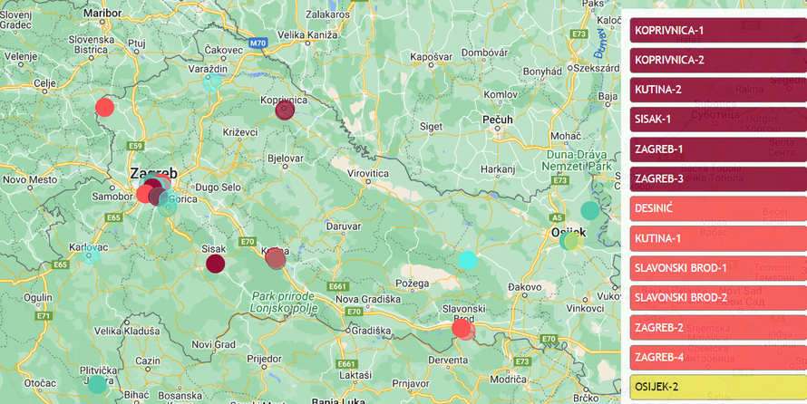 U Zagrebu i okolici kvaliteta zraka sve lošija: Više mjernih postaja bilježi 'crveno' stanje