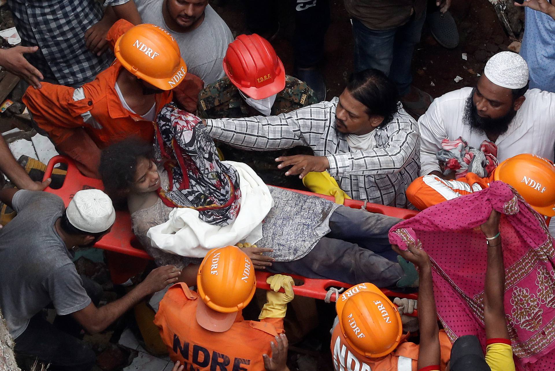 Site of a collapsed building in Bhiwandi