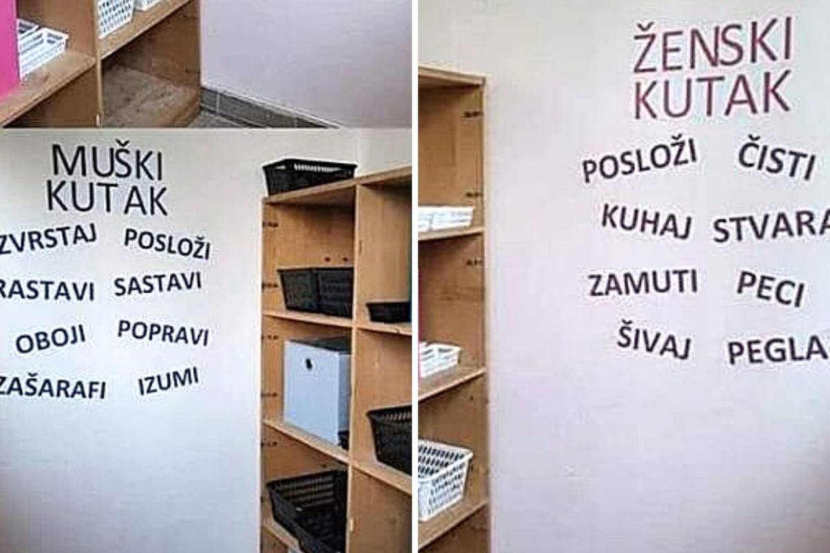 Ovo piše u školi kod Karlovca: Cure neka šivaju, čiste i peglaju, a dečki mogu biti izumitelji