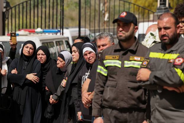 Funeral of Lebanese Civil Defense member Fahmi Mahieddine al-Chami, in Sidon