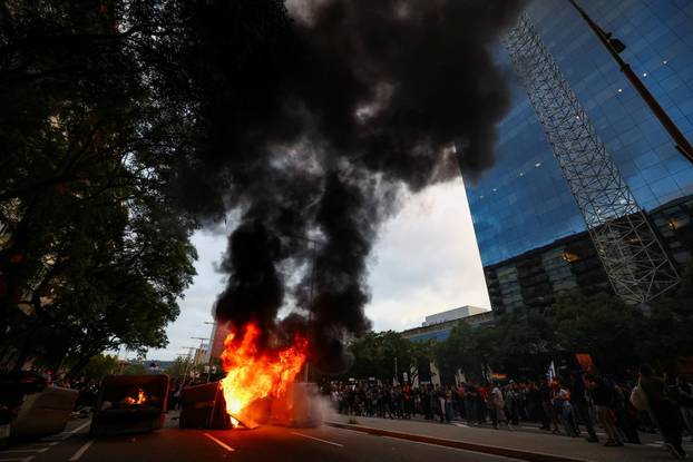 Spanish unions call a general strike in solidarity with Palestinians in Gaza, in Barcelona