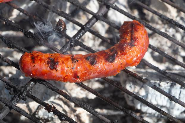 Merguez on barbecue