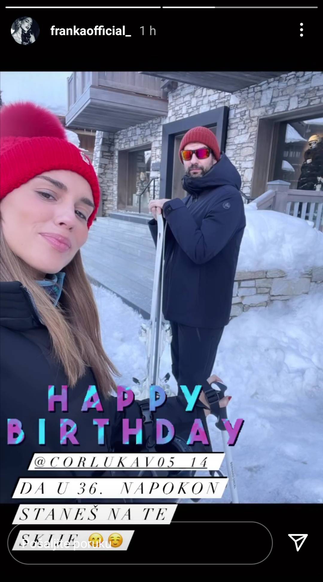 Franka na Instagramu Vedranu čestitala rođendan: Da u 36. napokon staneš na te skije