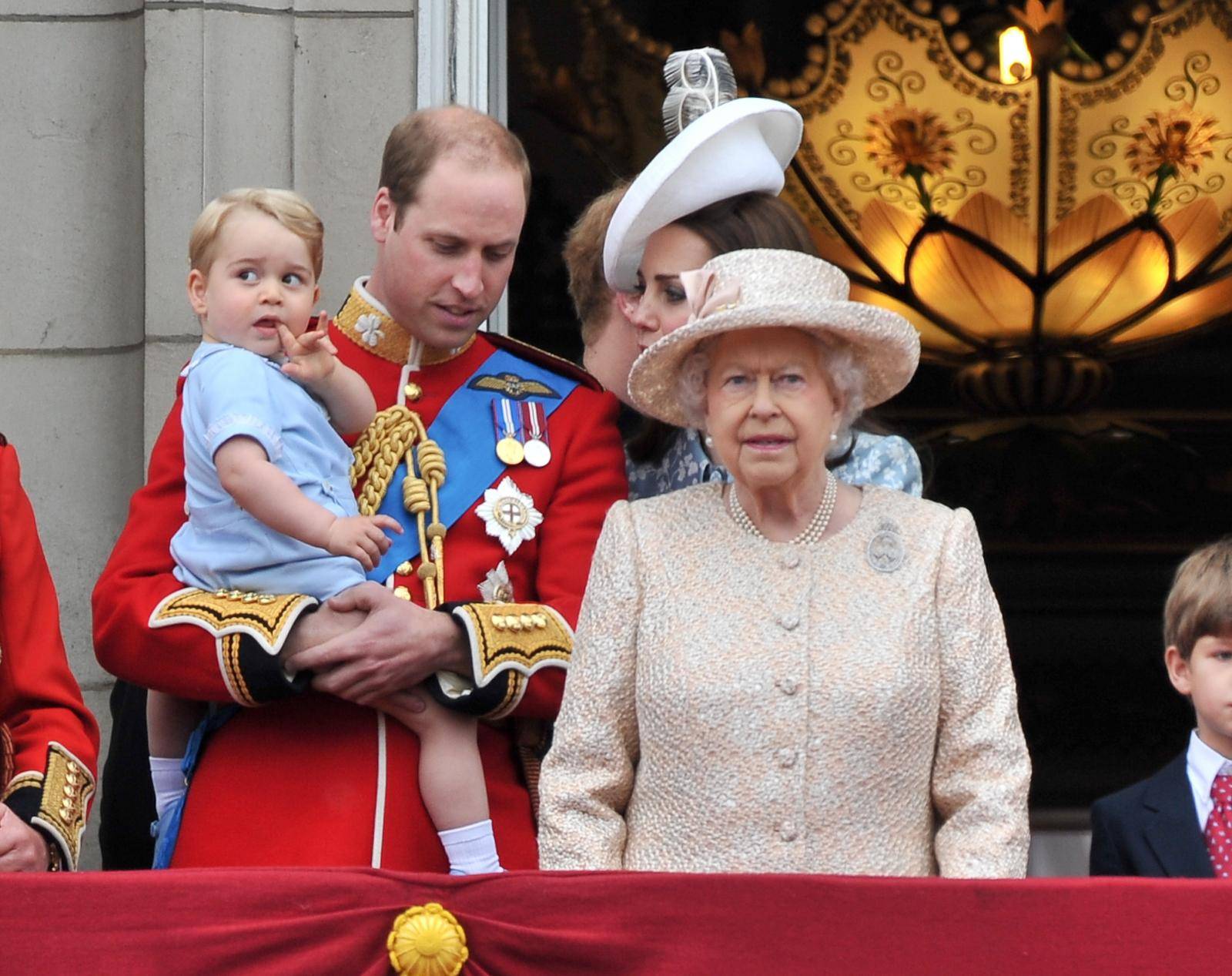 Trooping The Colour Marking The Queens Official Birthday, HRH Queen Elizabeth II, Catherine duchess of cambridge, camilla duchess of cornwall, prince harry, prince william, prince andrew, princess eugenie, princess beatrice, prince phillip, princess anne