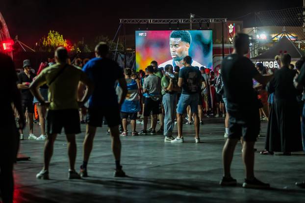 Split: Druga večer Ultra Europe Festivala, slavlje Spanjolskih navijaca nakon pobjede na Euru.