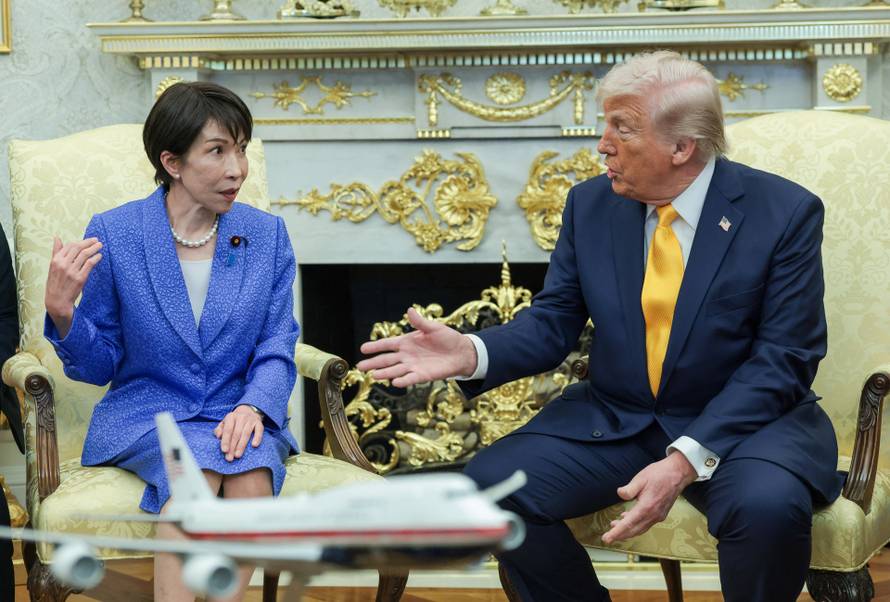 U.S. President Trump meets with Japanese PM Takaichi at the White House