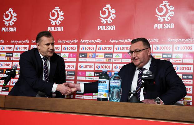 Polish Football Association announces new national team coach, in Warsaw